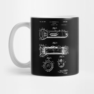 Flashlight Patent 1936 technician gift lamppost vintage retro gift Mug